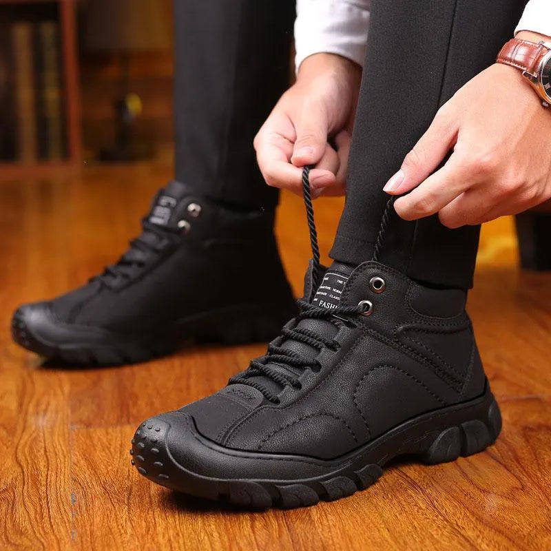 Heren Orthopedische Bruine Leren Enkelboots – Comfortabele en Stijlvolle Casual Schoenen