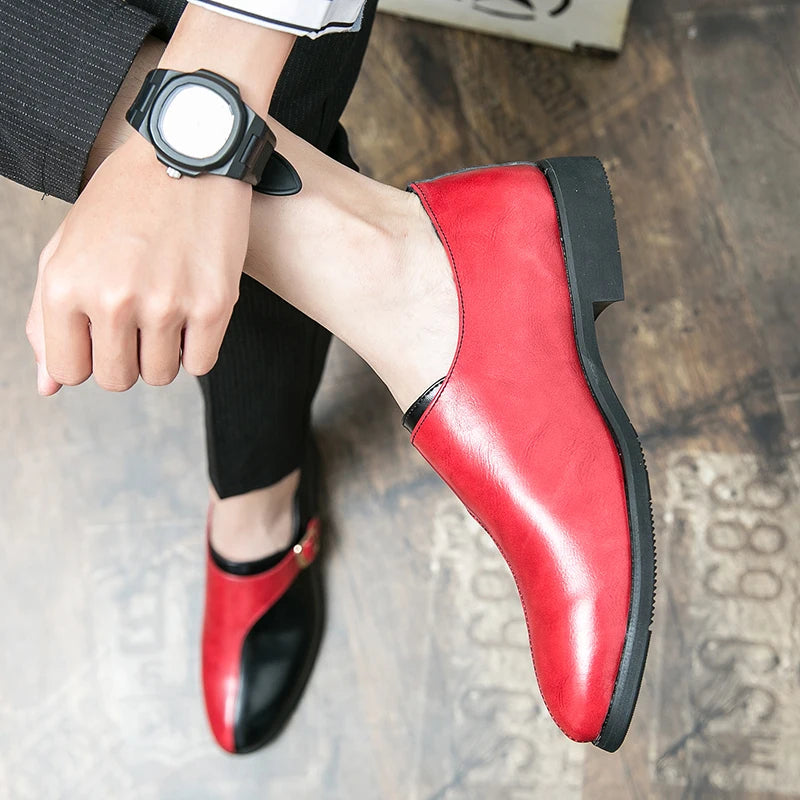 Dames Monk-Strap Loafers – Tweekleurig Echt Leder met Comfortabele Voering