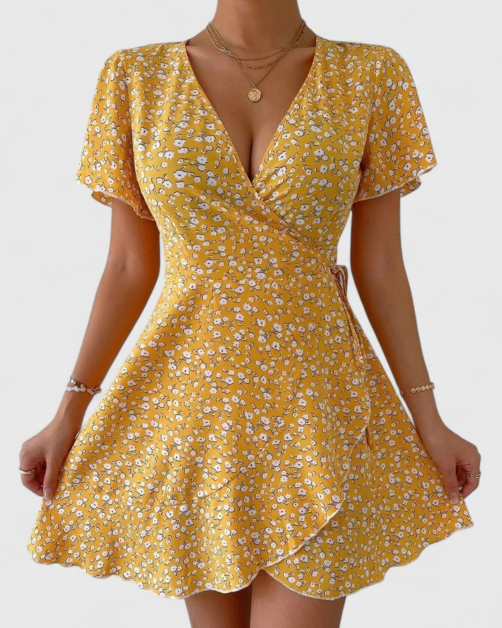 Verfijnde Jurk – Elegante Bloemenjurk met Strikdetail | Comfort & Stijl
