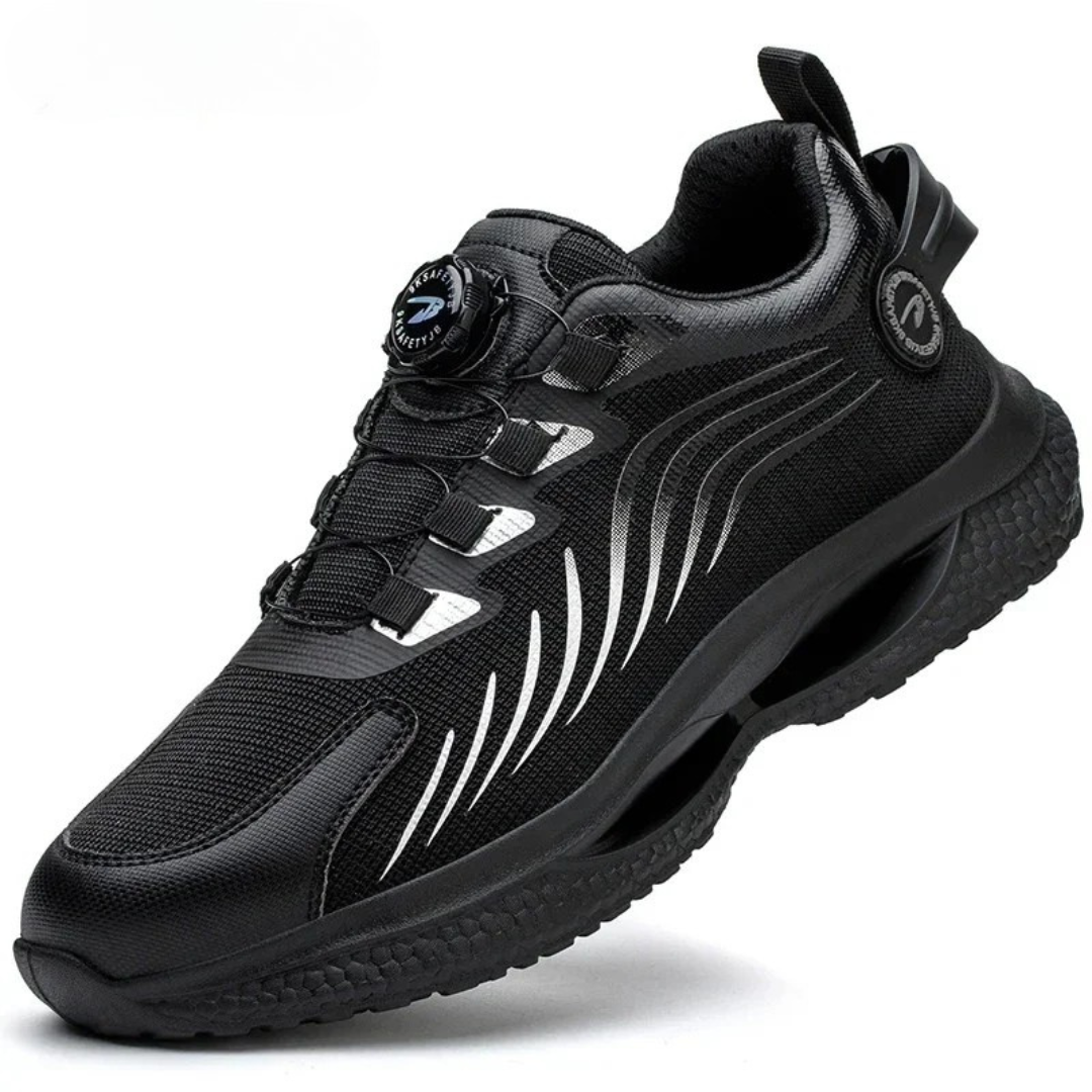 Nieuwe Veiligheidsschoenen Heren – Rotating Button, Stalen Neus & Sportief Design | Anti-Slip & Onverwoestbaar