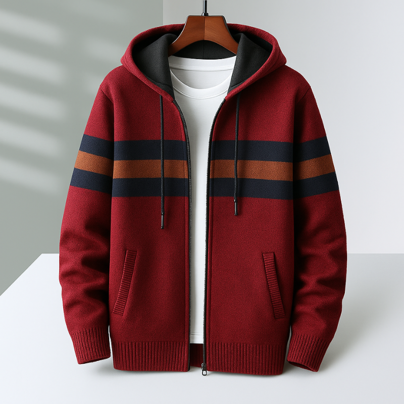Premium Hoodie voor Heren – Zachte, Warme en Stijlvolle Trui met Rits van Katoenfleece