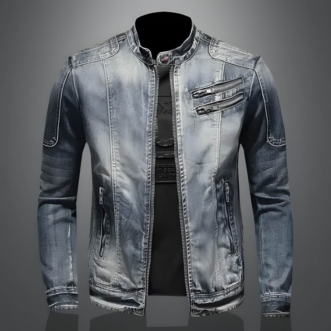 Stijlvolle Denim-Jacke – Tijdloos Biker Jeansjack met Comfortabele Pasvorm