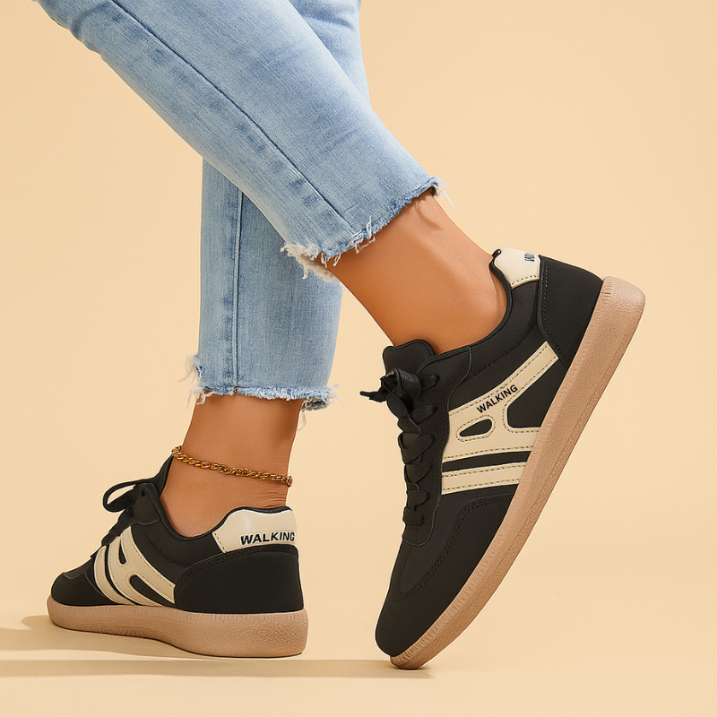 Stijlvolle Dames Orthopedische Slip-On Schoenen met Boogondersteuning en Gevoerde Zool voor Dagelijks Comfort