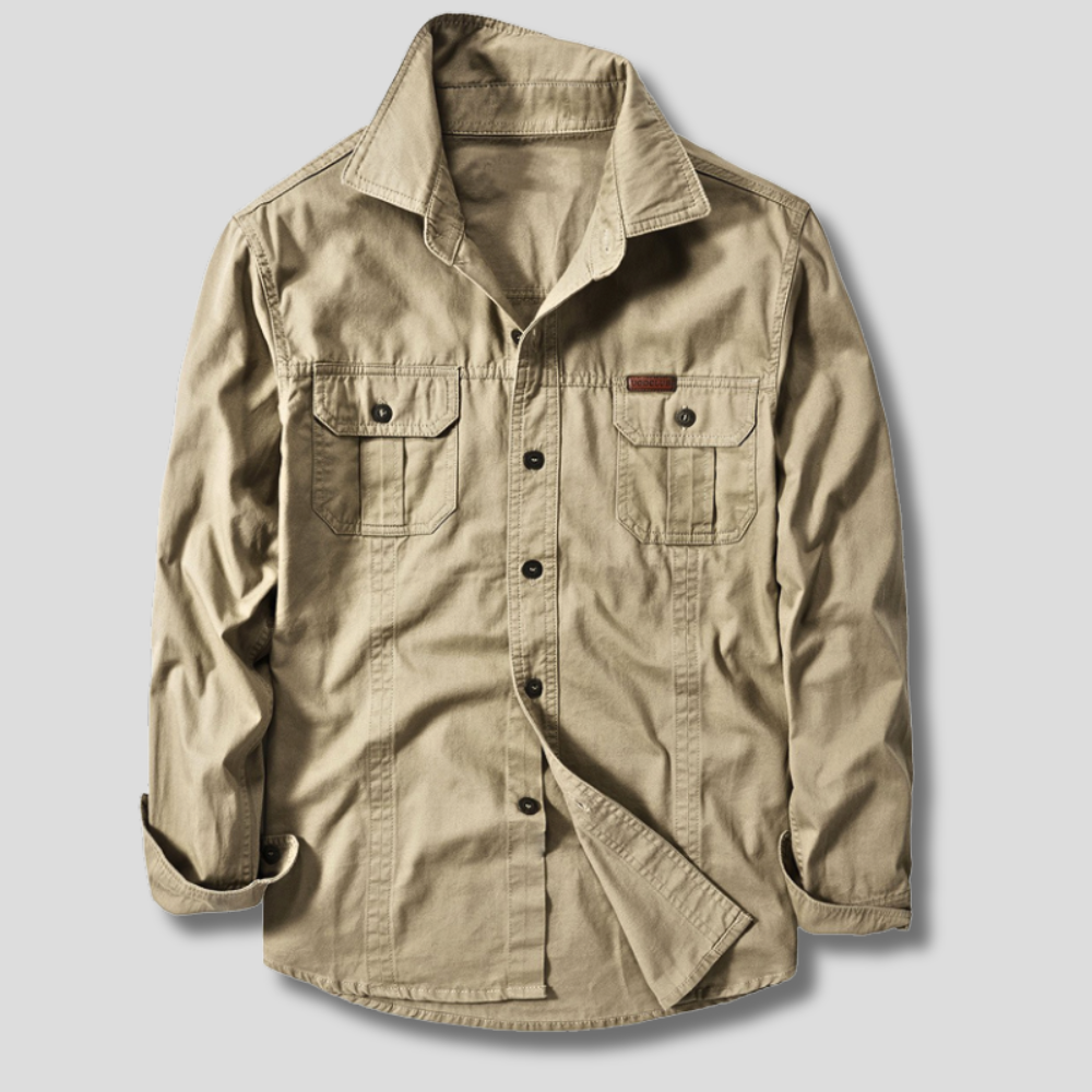 Cargo Shirt Heren – Robuust Katoen, Werkstijl & Comfortabele Pasvorm