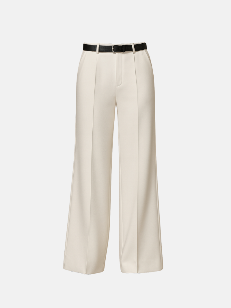 High-Waist Broek met Wijde Pijpen voor Dames – Elegante Losse Pasvorm voor Kantoor & Dagelijks Gebruik