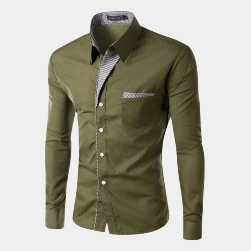 Slim-Fit Overhemd voor Heren – Ademend, Strijkvrij & Veelzijdig Zakelijk-Casual
