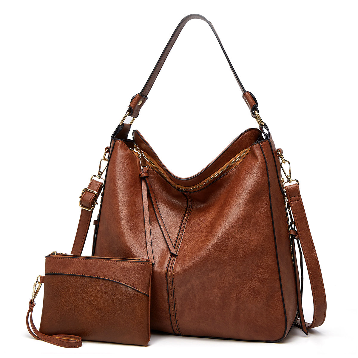 Luxe Hobo Anti-Diefstal Handtas – Elegante & Ruime Vegan Leren Schoudertas