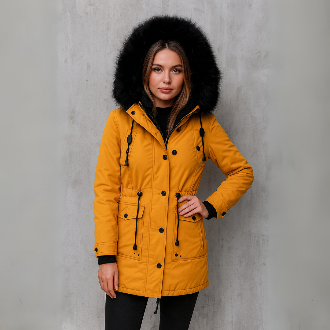 Lange Gewatteerde Winterjas voor Dames – Extra Warm, Winddicht en Waterafstotend