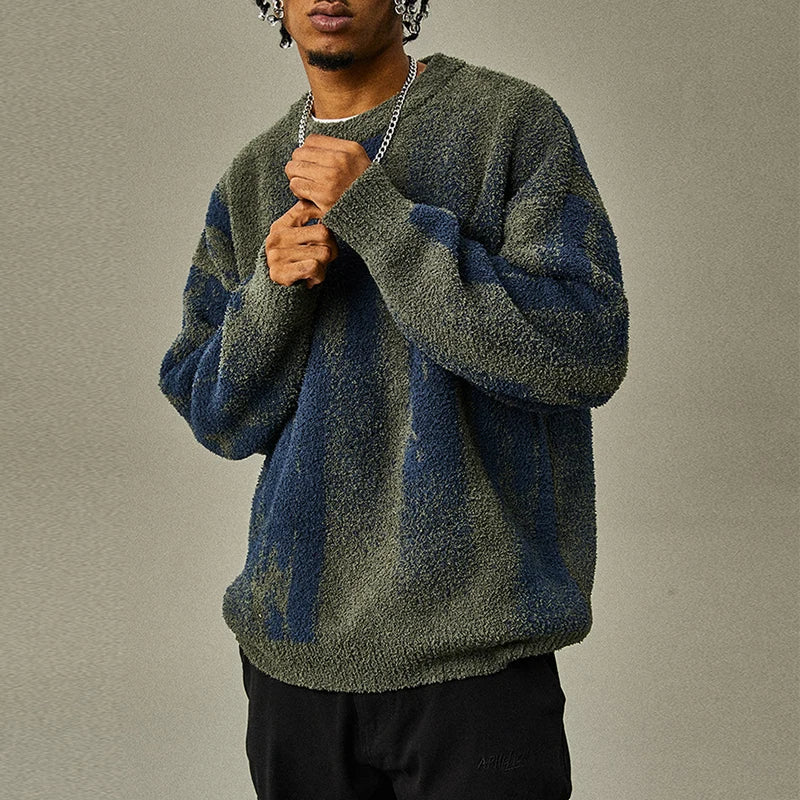 Artisan Brushwork Crewneck – Comfortabele & Artistieke Sweater