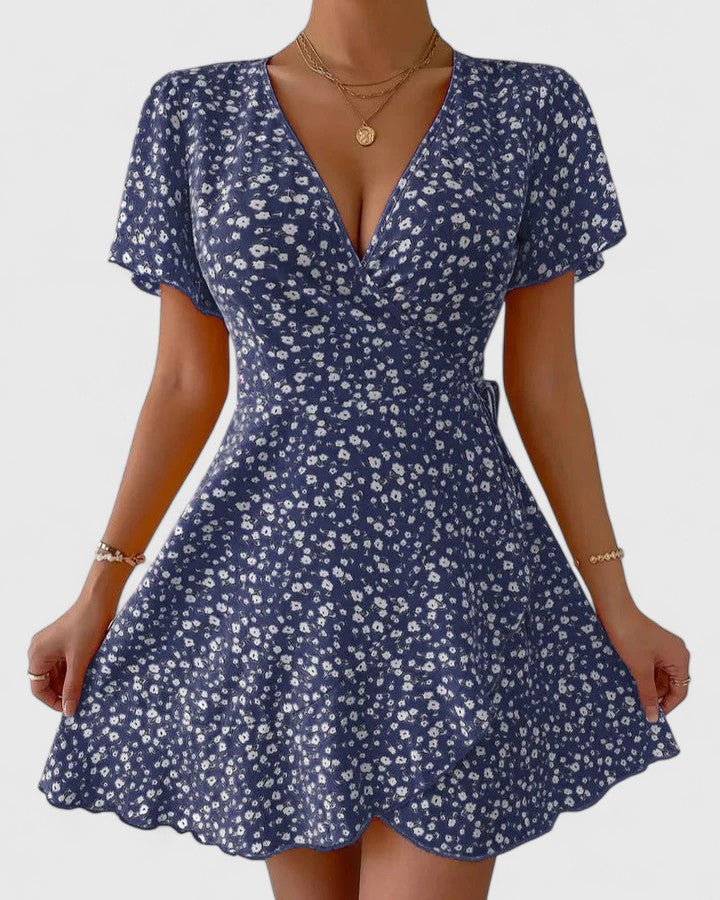 Verfijnde Jurk – Elegante Bloemenjurk met Strikdetail | Comfort & Stijl
