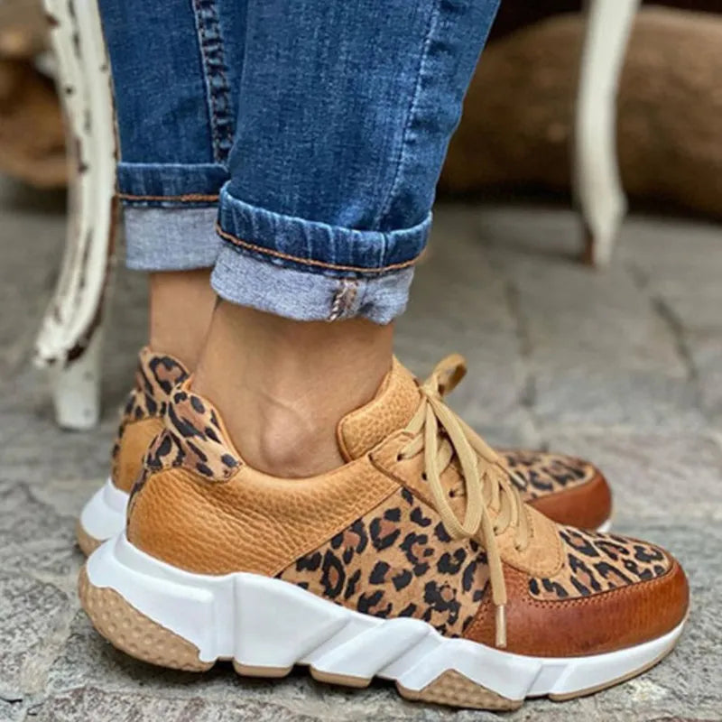 Comfortabele Leopard Sneakers – Stijlvolle Dames Sneakers met Buitengewoon Comfort