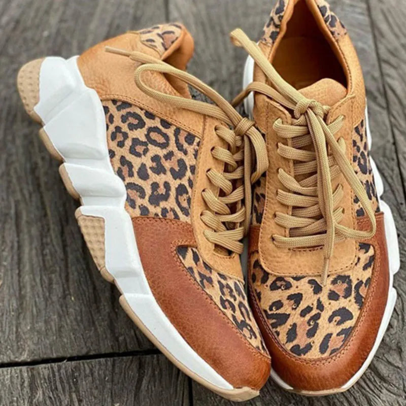 Comfortabele Leopard Sneakers – Stijlvolle Dames Sneakers met Buitengewoon Comfort