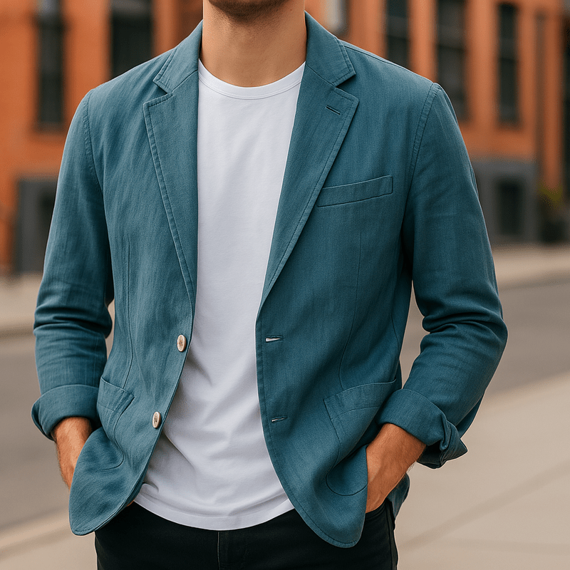Heren linnen blazer – lichtgewicht en ademend met moderne pasvorm