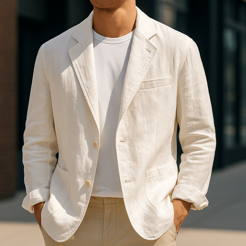 Heren linnen blazer – lichtgewicht en ademend met moderne pasvorm