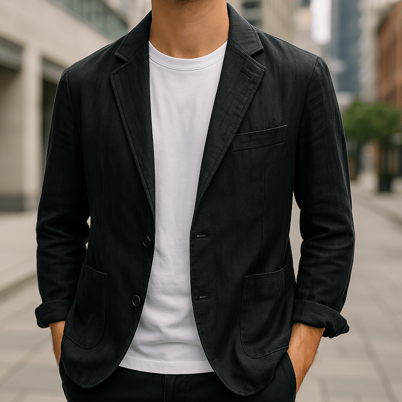 Heren linnen blazer – lichtgewicht en ademend met moderne pasvorm