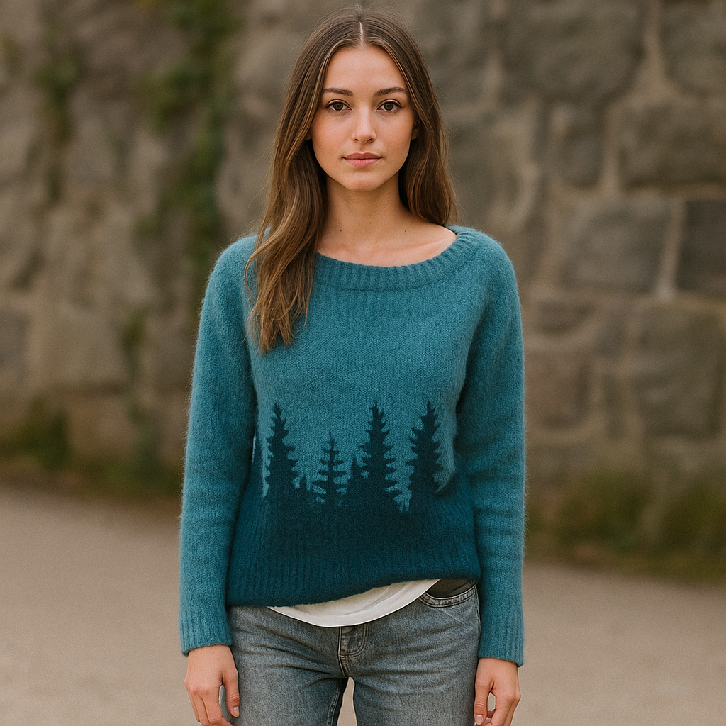 Milee Oversized Damestrui – Comfortabele Losse Pasvorm, Ronde Hals & Lange Mouwen