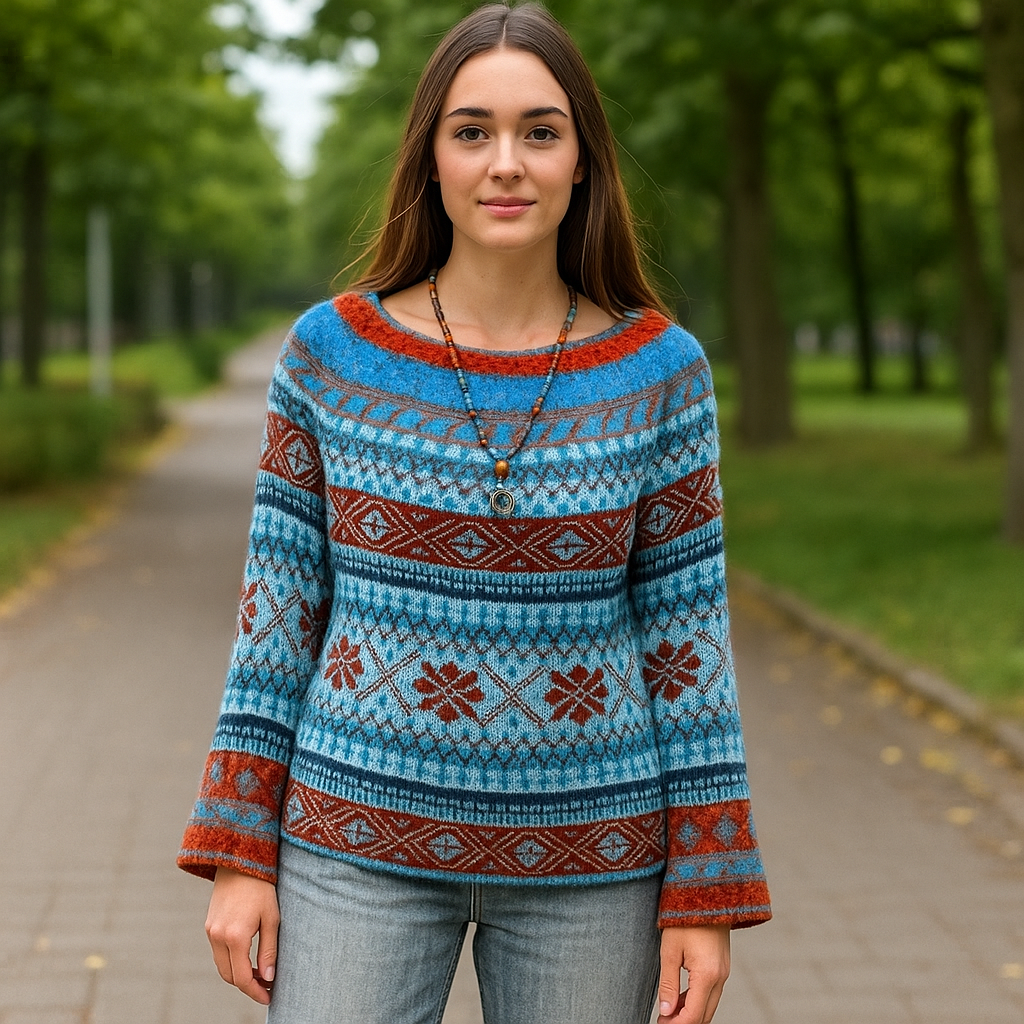 Aisje Oversized Trui voor Dames – Comfortabele Losse Pasvorm, Ronde Hals & Lange Mouwen