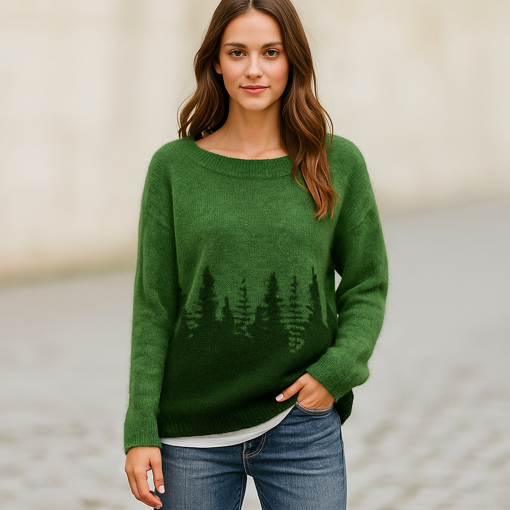 Lani Oversized Trui voor Dames – Elegante Losse Snit met Klassieke Ronde Hals