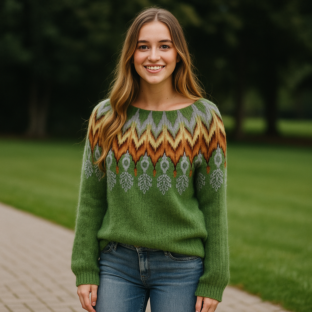 Benti | Stijlvolle en Comfortabele Trui met Geometrisch Patroon