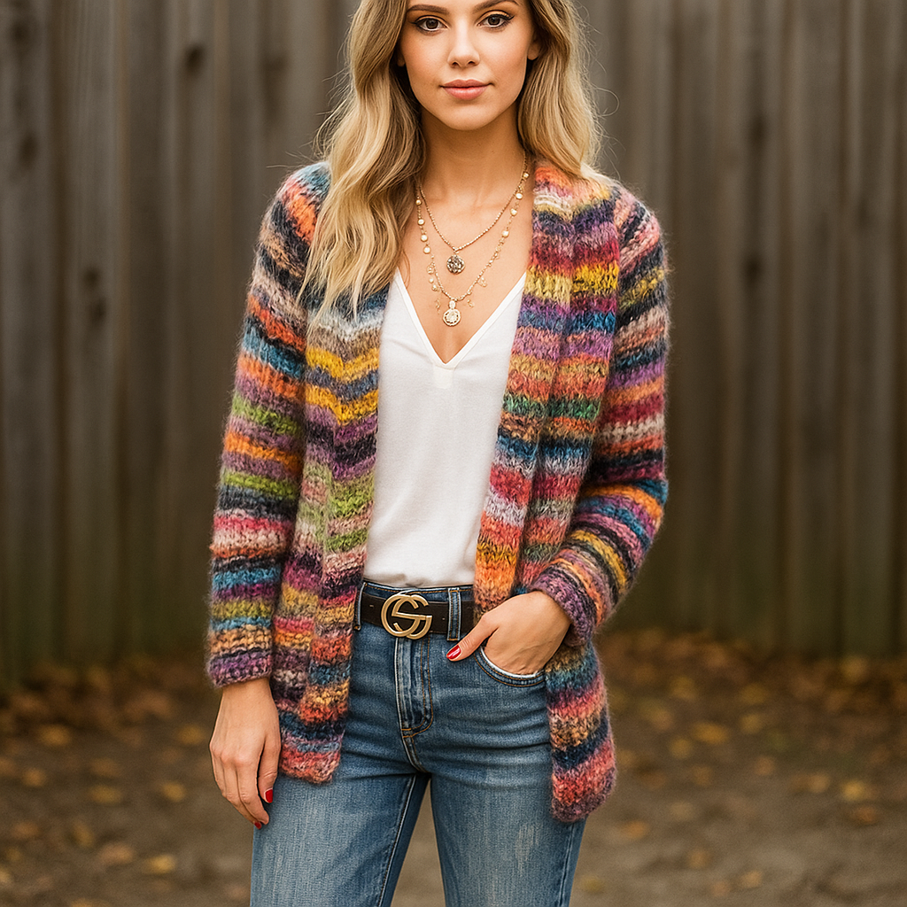 Lili | Kleurrijke Vintage-Trui met Gezellige Charme