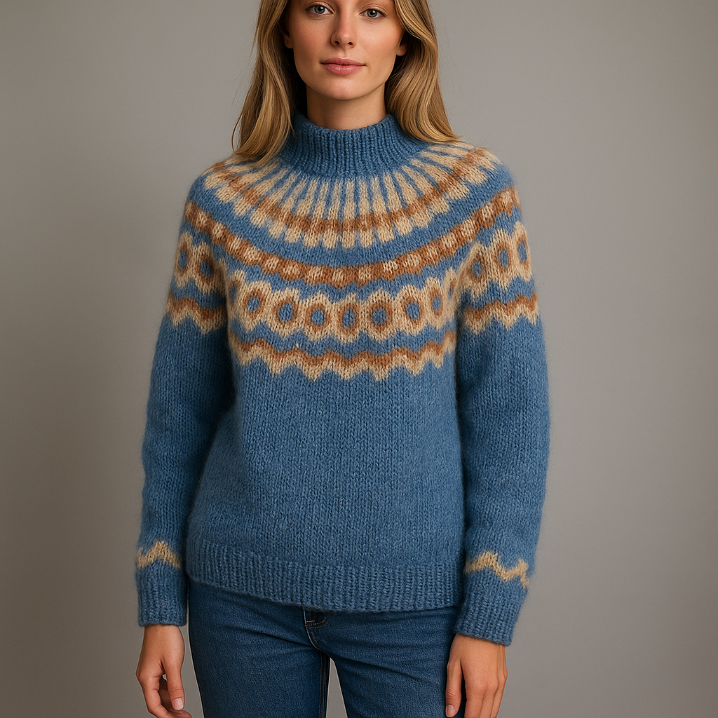 Inge Dikke Coltrui voor Dames – Warme Gebreide Trui met Rustieke Stijl | Comfortabel & Tijdloos