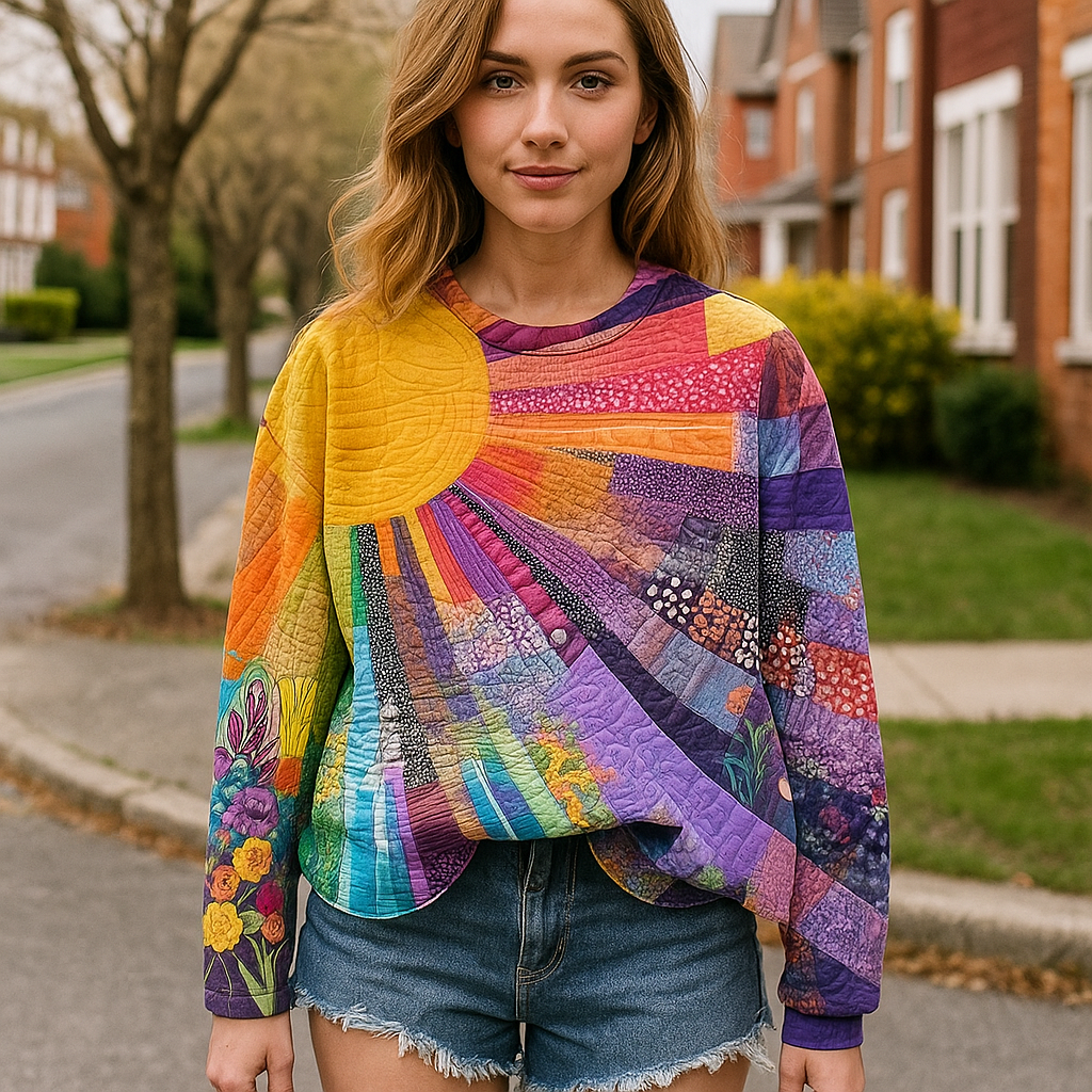 Roberta Tong & Collage Sweatshirt – Zachte, Kleurrijke Trui voor Dames
