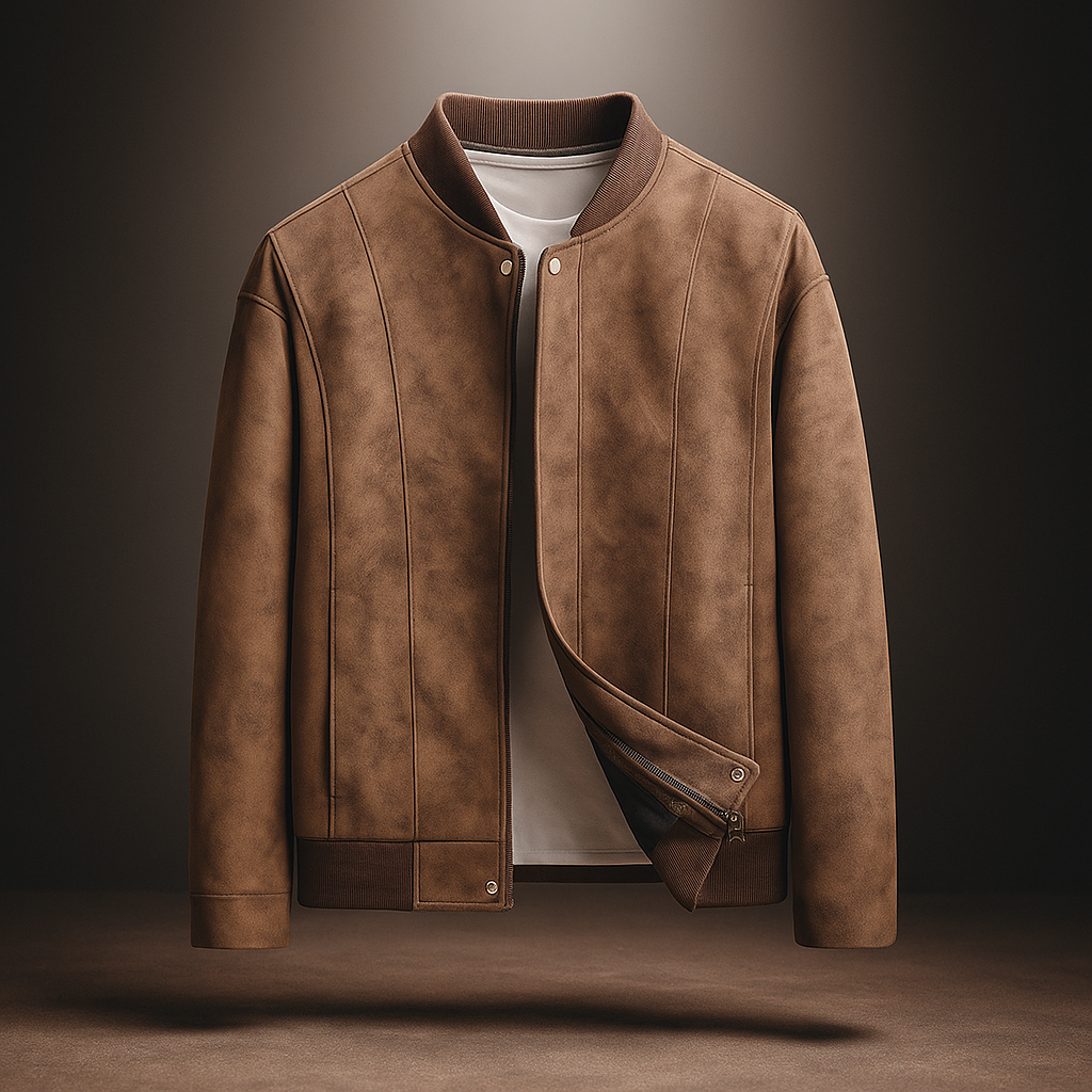 Bomberjack Heren – Vegan Suede, Tijdloos Design & Comfortabele Pasvorm