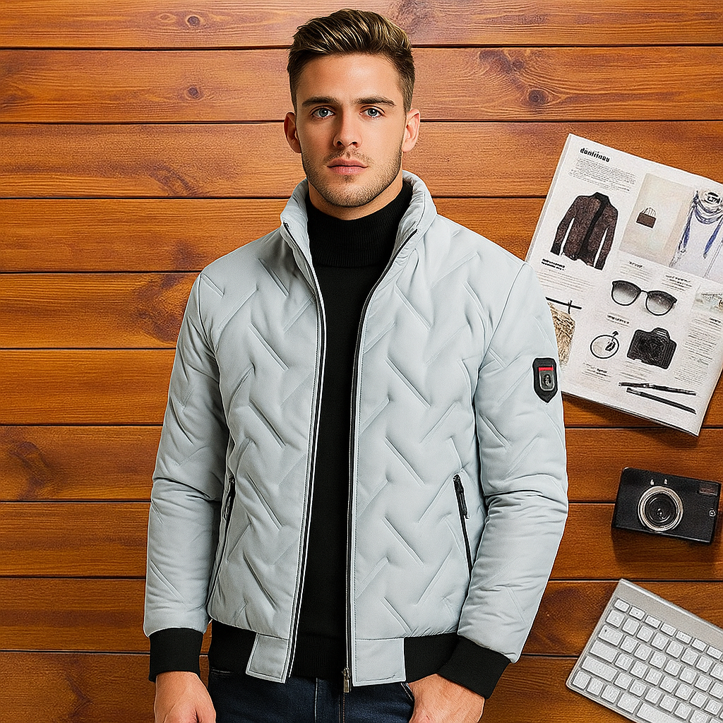Polar Guard Jas – Warme Gewatteerde Winterjas met Slim Fit & Beschermende Kraag