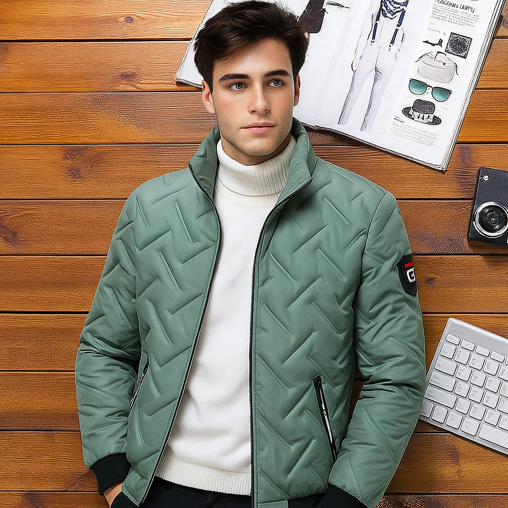 Polar Guard Jas – Warme Gewatteerde Winterjas met Slim Fit & Beschermende Kraag