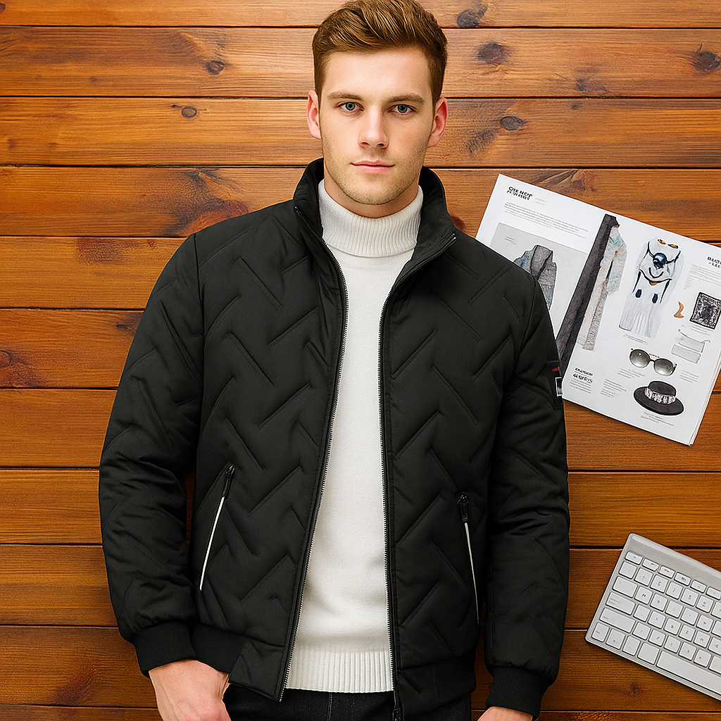 Polar Guard Jas – Warme Gewatteerde Winterjas met Slim Fit & Beschermende Kraag