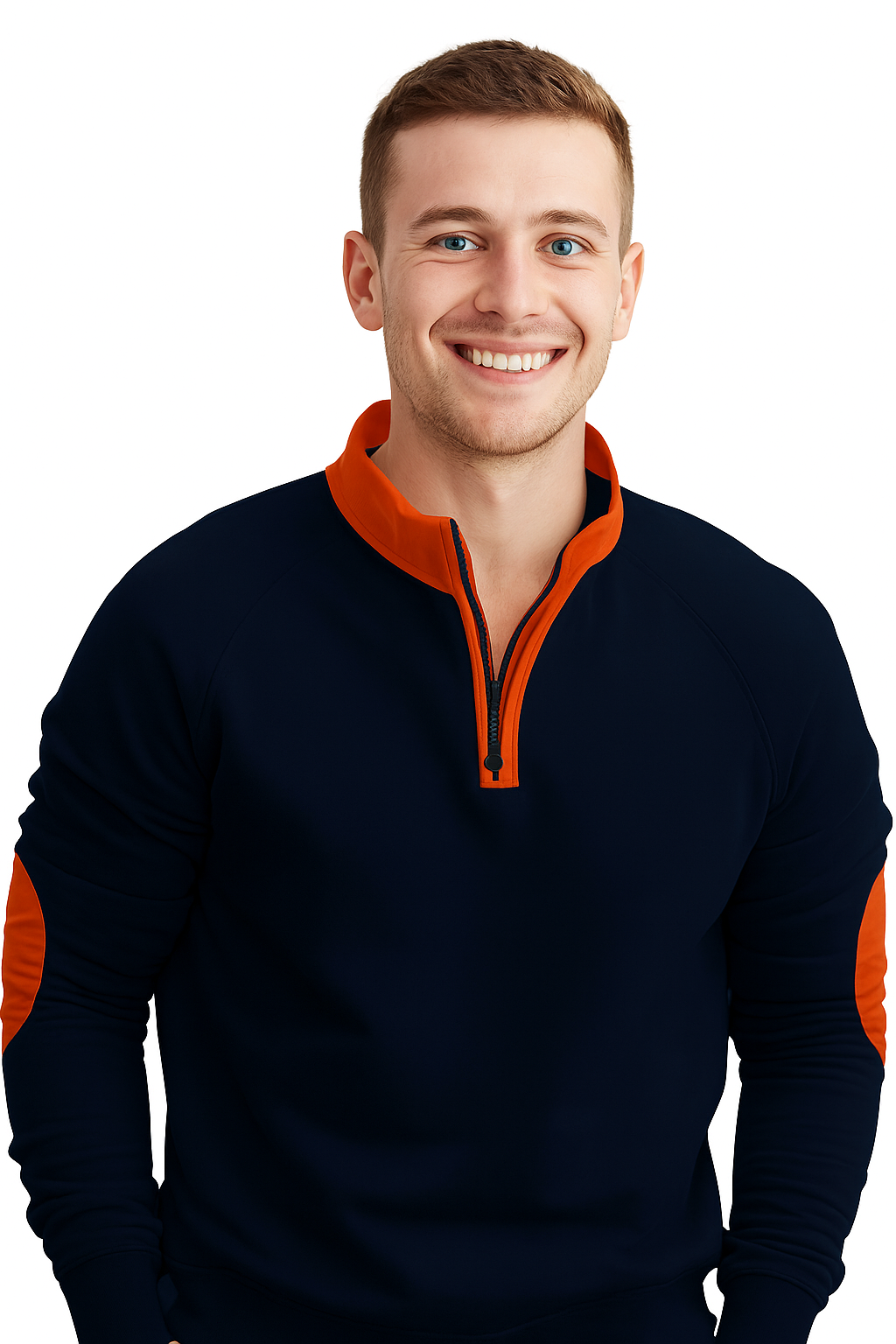Casual Lange Mouwen Sweatshirt – Comfortabele Pullover met Kwart Rits en Moderne Stijl