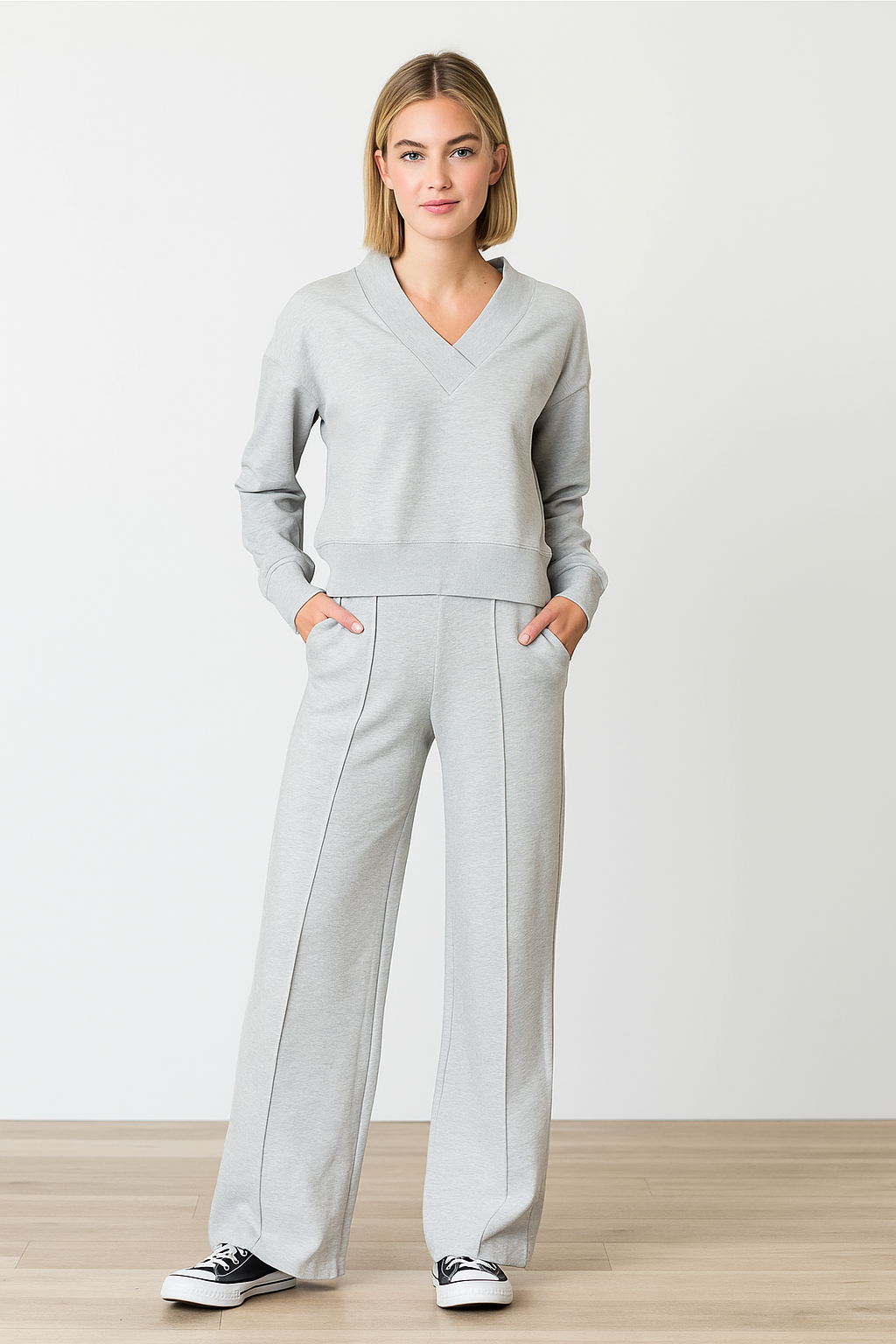 Comfortabele Tweedelige Trainingsoutfit voor Vrouwen – Stijlvolle, Zachte en Casual Set voor Elke Gelegenheid