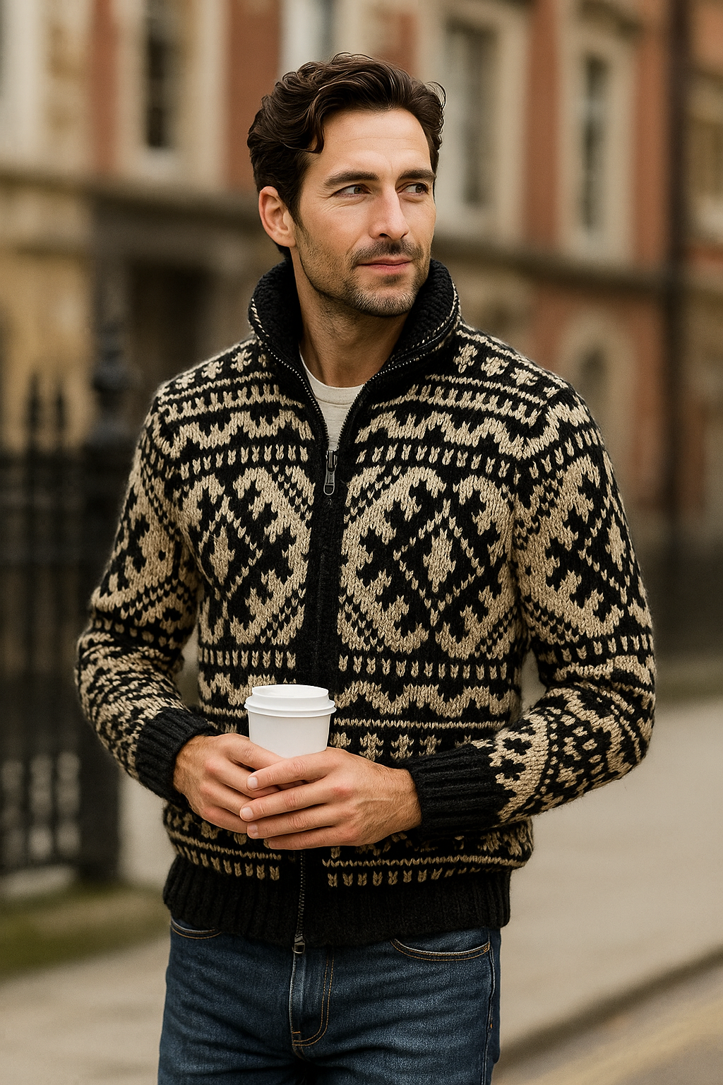 Comfortabele en Stijlvolle Vintage Trui voor Heren – Warme, Zachte & Tijdloze Stijl