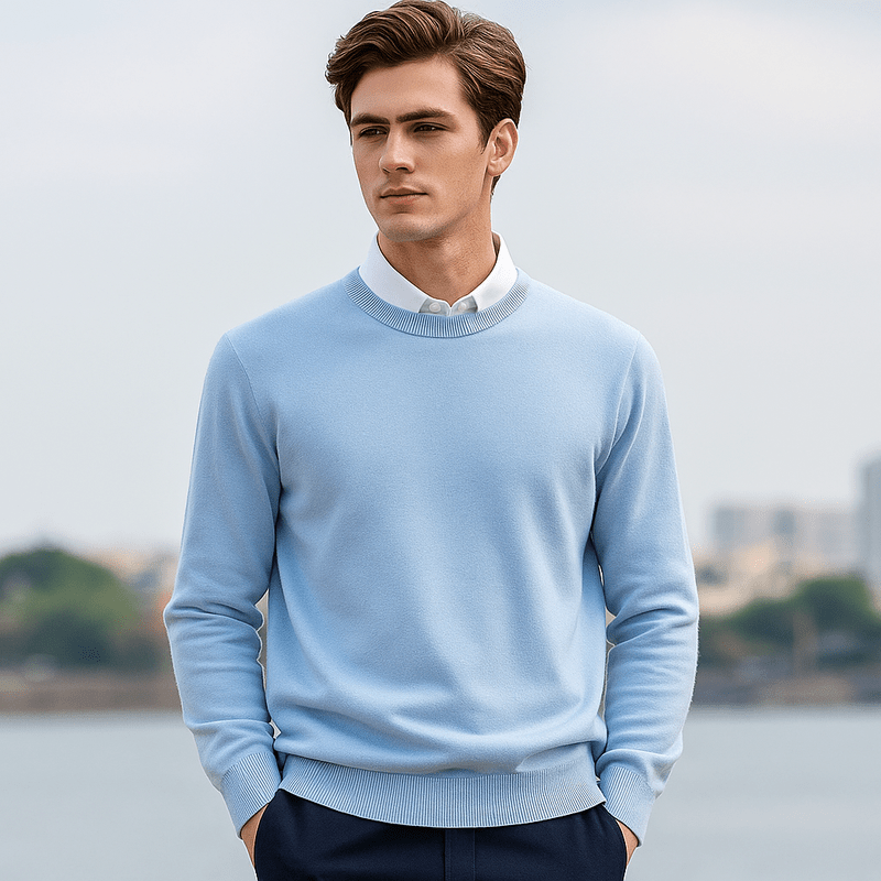 Heren Kasjmiermix Trui – Zachte, Warme, Lichtgewicht Gebreide Pullover voor Herfst & Winter
