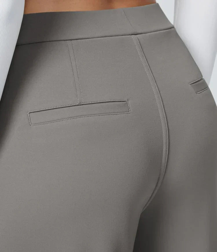 High-Waist Damesbroek met Wijde Pijpen – Elegante & Comfortabele Pantalon voor Werk en Vrije Tijd