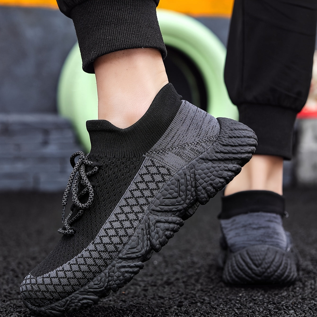 Heren Ademend Hardloopschoenen – Lichtgewicht Sportschoenen met Gevoerde Zool voor Wandelen en Training