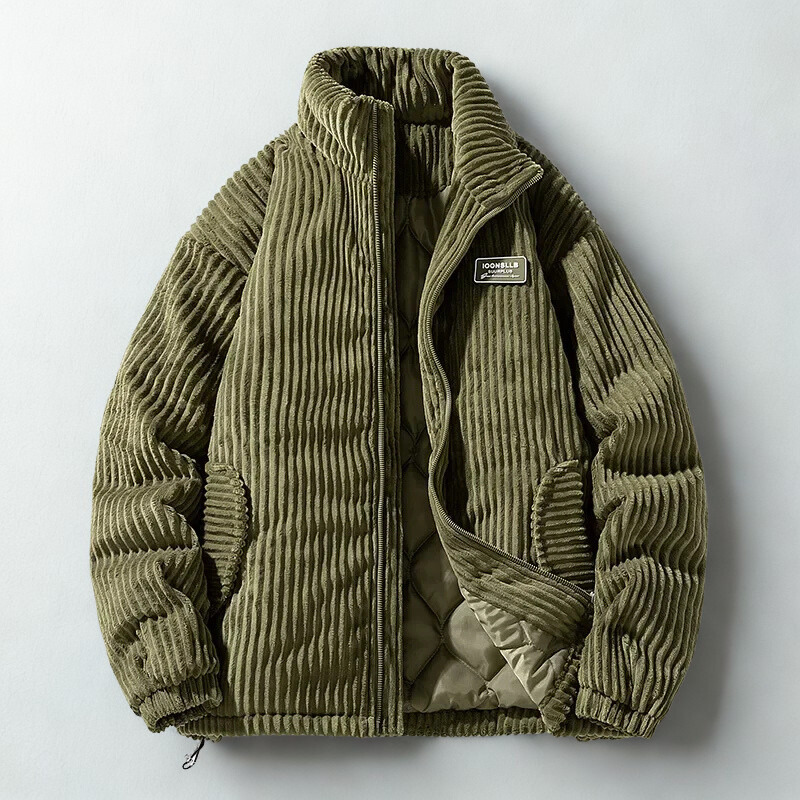 Corduroy Gequiltte Jas – Warme & Stijlvolle Jas voor Heren en Dames