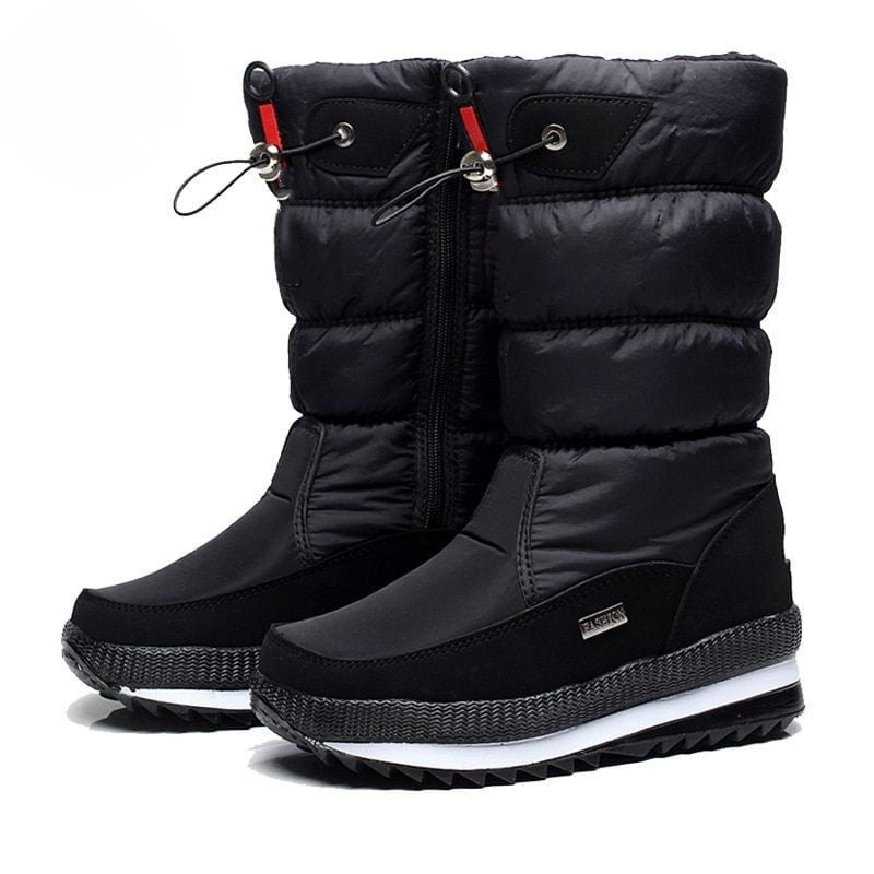 Premium Waterdichte Nepbont Dames Sneeuwlaarzen – Antislip & Warme Winterboots