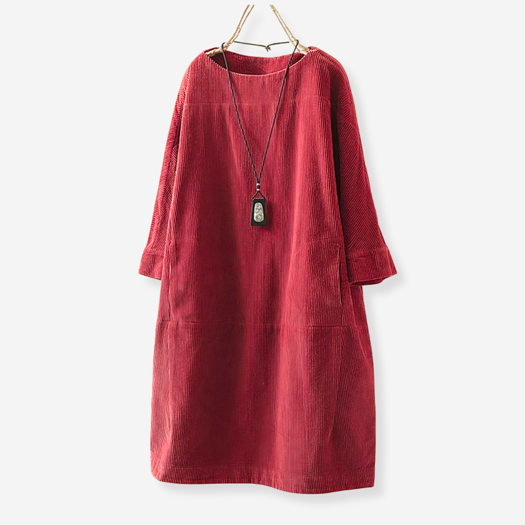 Corduroy Tuniekjurk – Comfortabele, Vintage-Inspirerende Elegantie voor Elke Gelegenheid