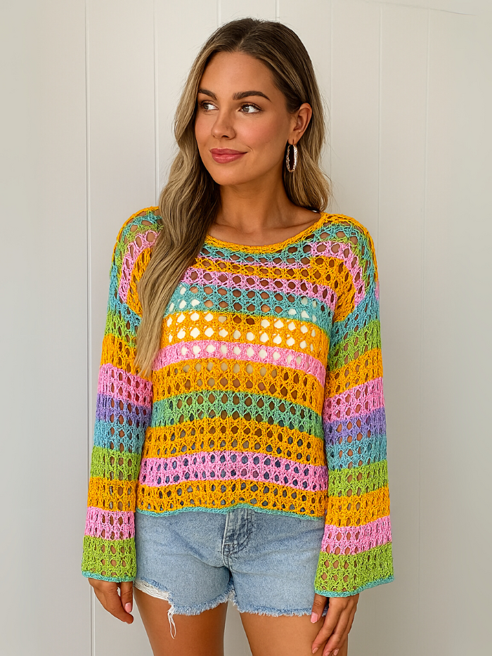 Tie-Dye Mesh Haaktop