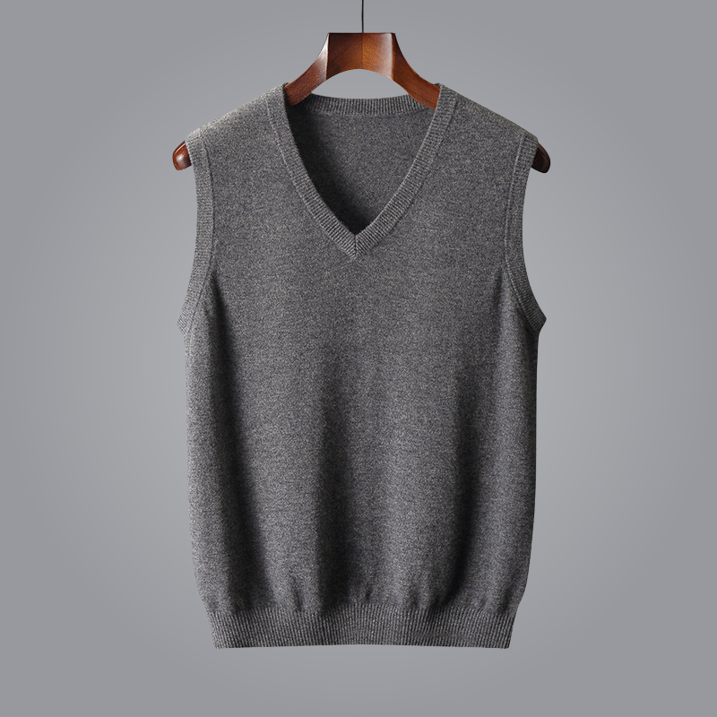 Luxe Cashmere Vest – Zacht & Duurzaam Herenvest met V-Hals