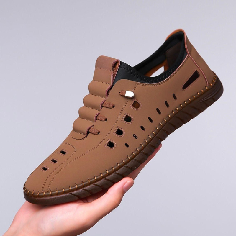 Stijlvolle Heren Lazer Cut Tan Casual Schoenen – Comfort en Stijl voor Elke Gelegenheid