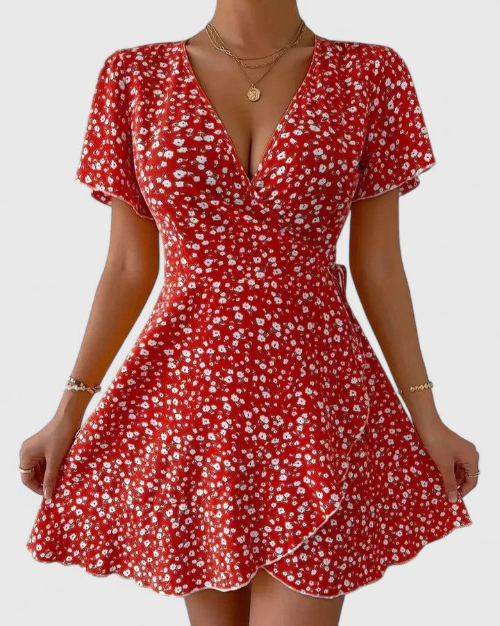 Verfijnde Jurk – Elegante Bloemenjurk met Strikdetail | Comfort & Stijl
