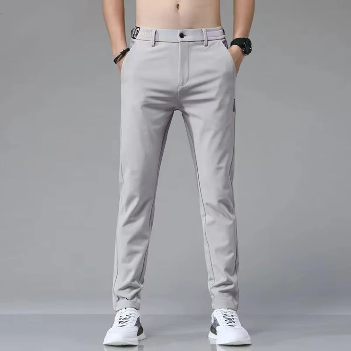 Tailored Broek voor Heren – Lichtgewicht, Ademend & Strijkvrij met Slim Fit