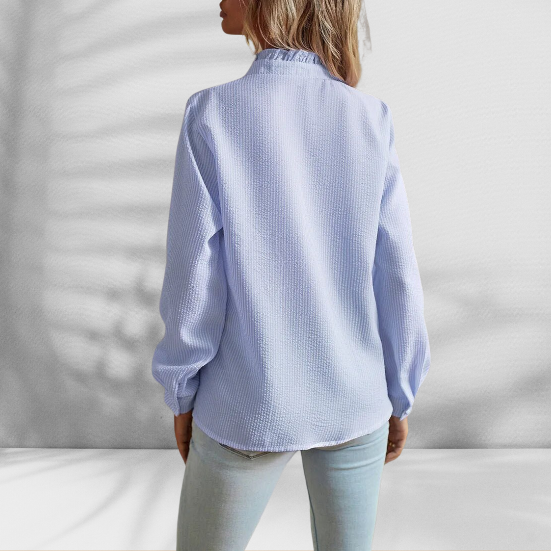 Blouse met Volantdetails – Elegant, Vrouwelijk & Tijdloos