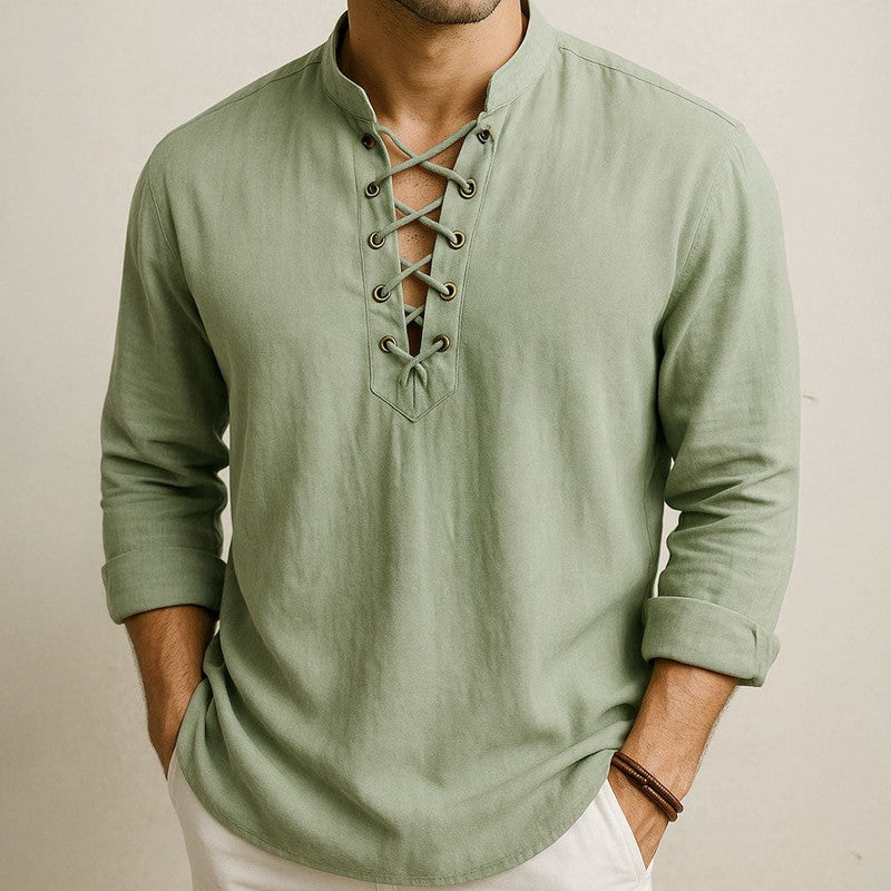 Linnen Overhemd Heren – Ademend Zomerhemd met Casual Look in Linnenstijl