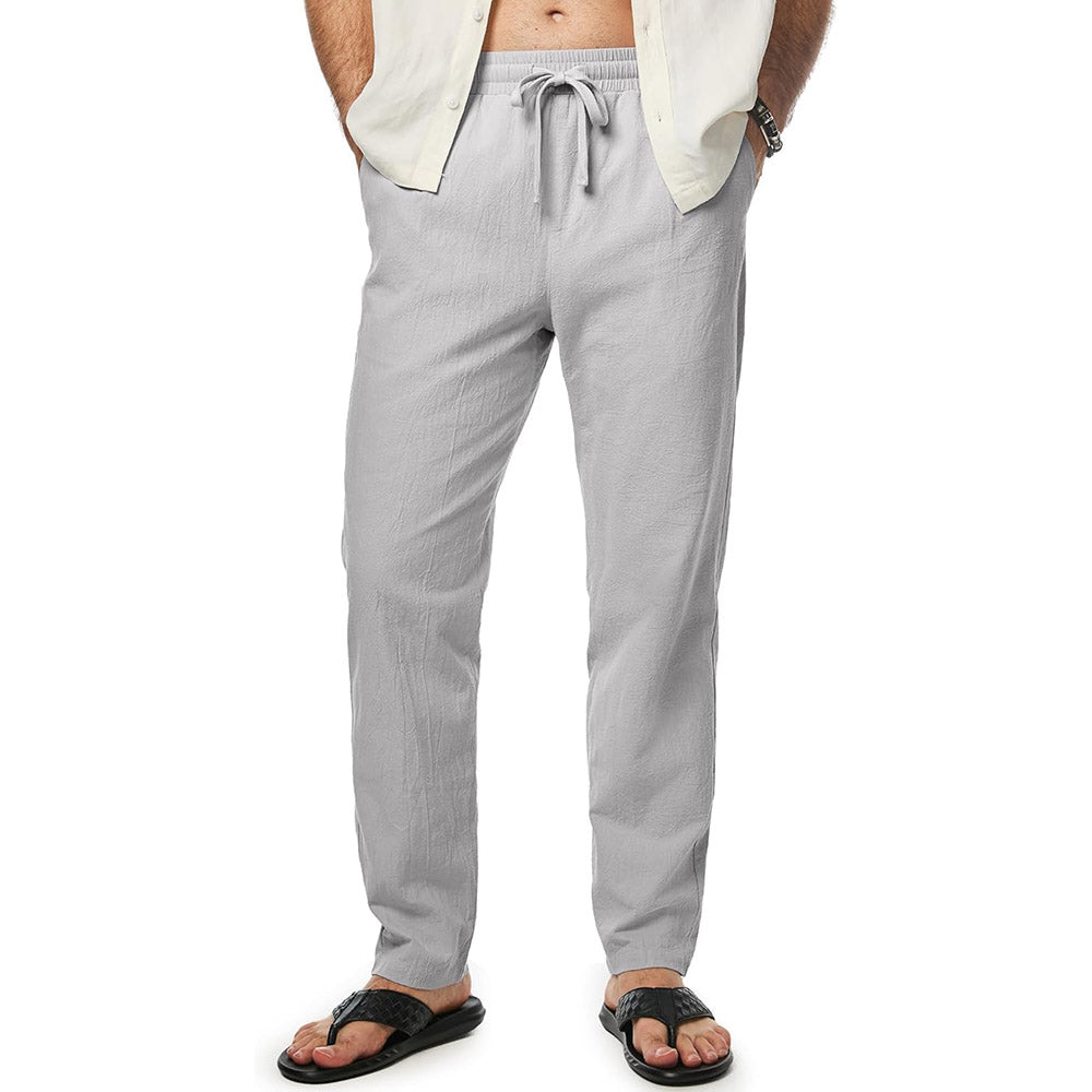 Ademende Casual Katoenen Broek – Tijdloze Trekkoordbroek voor Dagelijks Comfort
