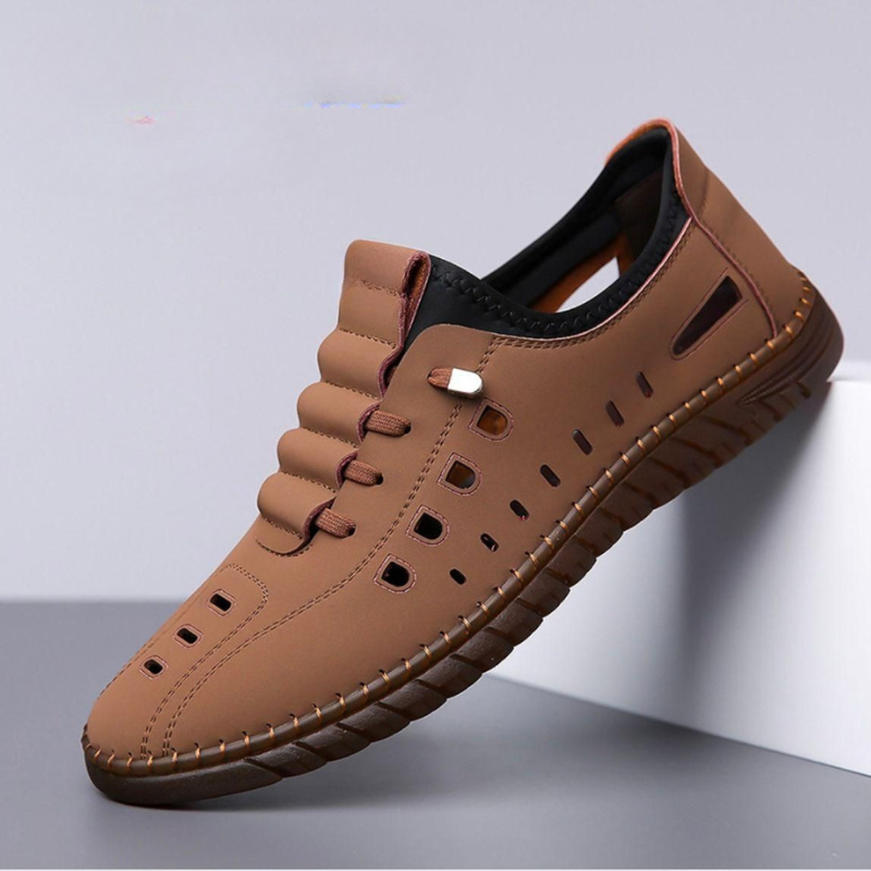 Stijlvolle Heren Lazer Cut Tan Casual Schoenen – Comfort en Stijl voor Elke Gelegenheid