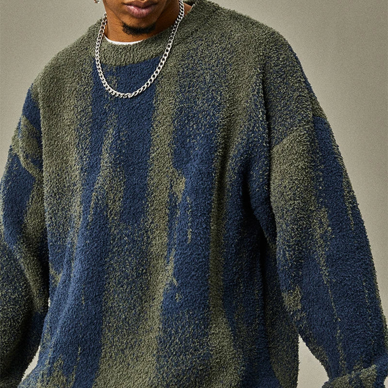 Artisan Brushwork Crewneck – Comfortabele & Artistieke Sweater
