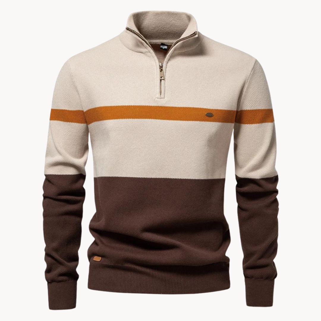 Quarter Zip Sweater – Stijlvolle & Comfortabele Herentrui van Katoen met Rits